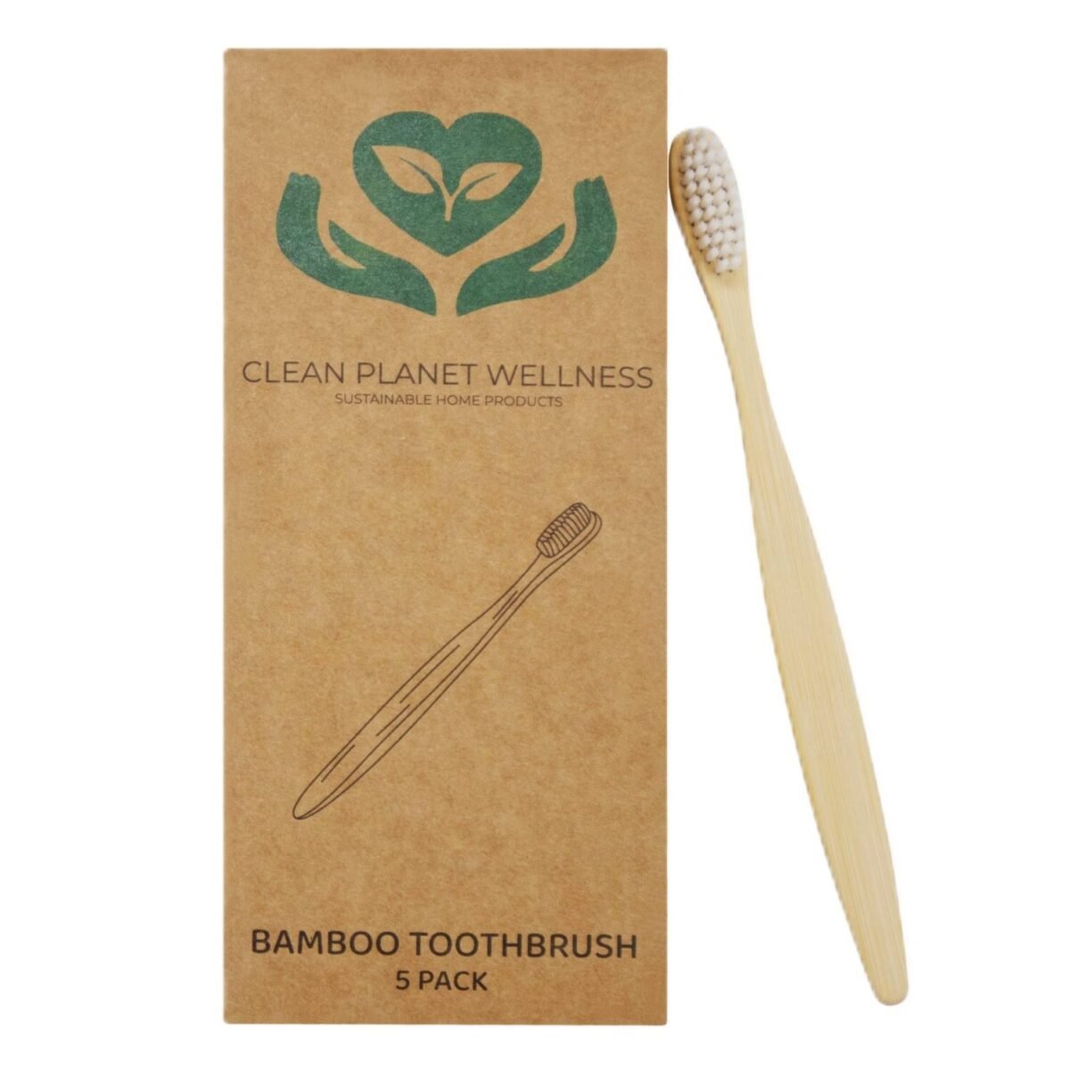 Bamboo Toothbrush - 5 Pack